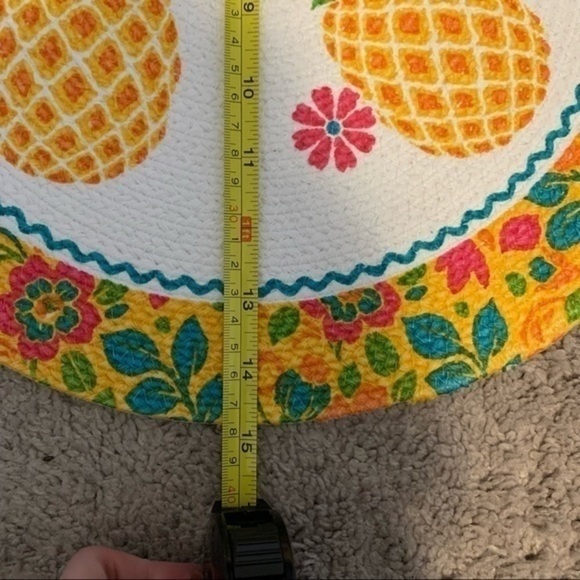 Kay Dee Design Summer Fun braided pineapple round placemat set 4 NEW - Picture 6 of 6